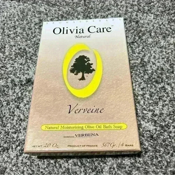 Olivia Care Bath and Body Bar Verbena Soap 4 Pack Gift Box Organic, Vegan & NIB - Picture 2 of 7